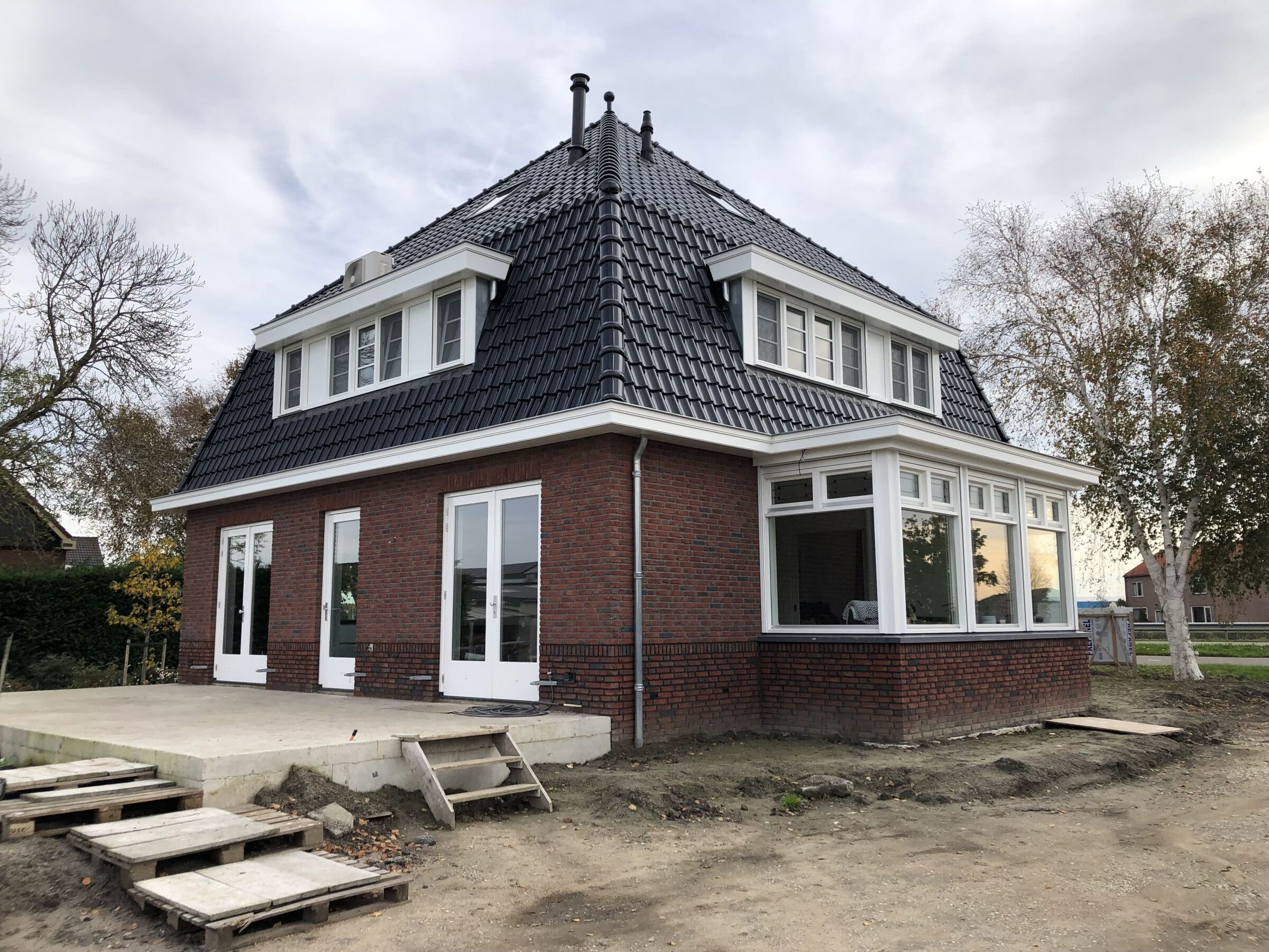 Vrijstaande woning in Ter Aar, gebouwd door LBH Bouw: na de bouw