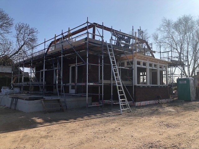 Vrijstaande woning in Ter Aar, gebouwd door LBH Bouw: verdieping in aanbouw
